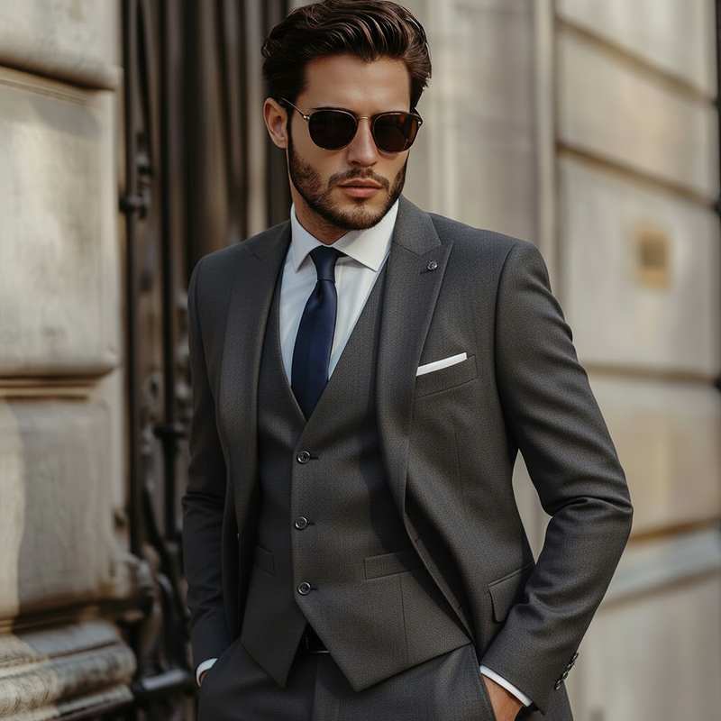 Tailored Formal Suit - Gray Variant