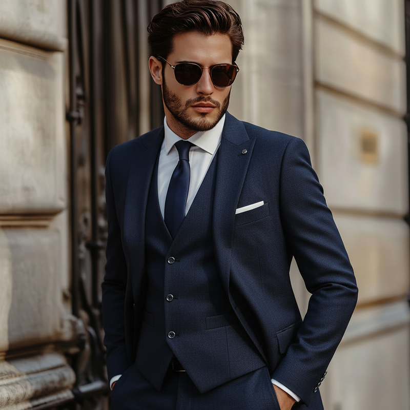 Tailored Formal Suit - Navy